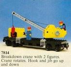 Lego Set - 7814 - Train - Crane Wagon with Small Container, Nieuw