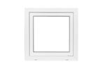PVC kiep b50xh50 cm Wit, Gevelraam of Ruit, Minder dan 80 cm, Minder dan 80 cm, Nieuw