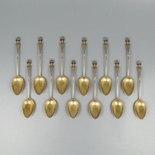 Koch & Bergfeld - Koffielepel (12) - .830 zilver, Antiek en Kunst, Antiek | Zilver en Goud