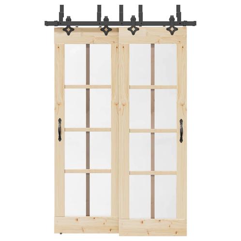 vidaXL Doos met onderdelen voor schuifdeur 152,5 cm staal, Doe-het-zelf en Bouw, Hang- en Sluitwerk, Nieuw, Verzenden