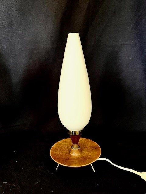 Massive - Lamp - Glas, Messing - Twee vintage tafellampen, Antiek en Kunst, Antiek | Verlichting