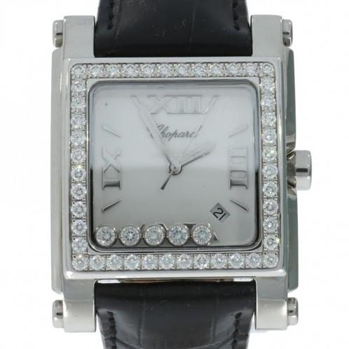 Chopard Happy Sport II square XL Diamonds 28/8448-20, Handtassen en Accessoires, Horloges | Heren, Verzenden