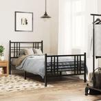vidaXL Bedframe met hoofd- en voeteneinde metaal zwart, Huis en Inrichting, Slaapkamer | Bedden, Verzenden, Nieuw