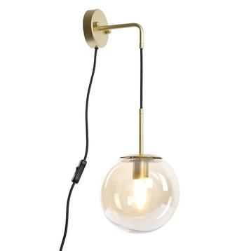 Wandlamp Mérida, amber, dimbaar, Ophalen of Verzenden