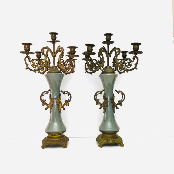 Kandelaar - Brons, Porselein, Antiek en Kunst, Curiosa en Brocante