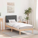 vidaXL Bedframe met Gevoerde Hoofdbord Donkergrijs 80 x 200, Huis en Inrichting, Slaapkamer | Bedden, Verzenden, Nieuw