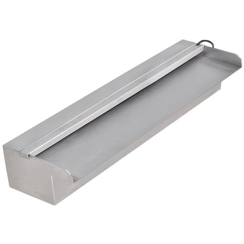 vidaXL Zwembadwaterval met LEDs rechthoekig 45 cm roestvrij, Tuin en Terras, Waterpartijen en Fonteinen, Nieuw, Verzenden