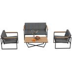 Tuinmeubelenset - Stijlvolle Lounge - Weerbestendig - Grijs, Tuin en Terras, Ophalen of Verzenden, Nieuw