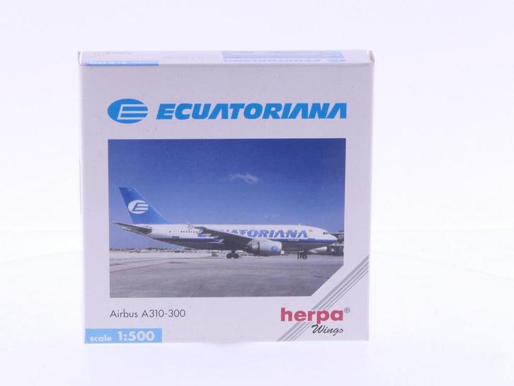 Schaal 1:500 Herpa 501088 Ecuatoriana Airbus A310-300 Reg..., Hobby en Vrije tijd, Modelbouw | Vliegtuigen en Helikopters, Gebruikt