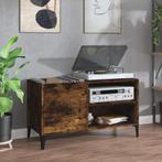 vidaXL Platenkast 84,5x38x48 cm bewerkt hout gerookt, Huis en Inrichting, Kasten | Overige, Verzenden, Nieuw