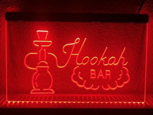 Hookah bar waterpijp shisha neon bord lamp LED verlichting l, Huis en Inrichting, Lampen | Overige, Nieuw, Verzenden