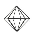 Zwarte Hangdecoratie Diamant Metaal 15cm, Hobby en Vrije tijd, Nieuw, Verzenden