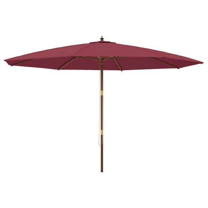Houten Parasol 400cm | Tweede Kansje | OP = OP, Tuin en Terras, Parasols, Meer dan 4 meter, Nieuw, Stokparasol, Verzenden