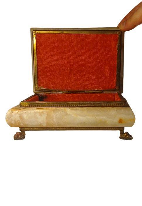 Sieradendoos - Marmer, Messing, Antiquités & Art, Antiquités | Autres Antiquités