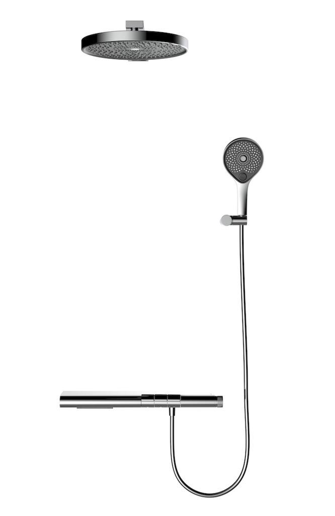 SALE - Jarna - Gun metal - Piano button - Doucheset inbouw -, Doe-het-zelf en Bouw, Sanitair, Nieuw, Ophalen of Verzenden