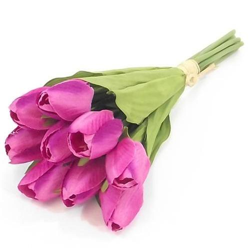 Tulpen Tulpenbundel 7 stuks Hot Pink, Huis en Inrichting, Woonaccessoires | Kunstplanten en Kunstbloemen, Nieuw