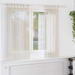 vidaXL Gordijnen voile met Tab Top 2 st crèmekleurig, Huis en Inrichting, Stoffering | Gordijnen en Lamellen, Verzenden, Nieuw