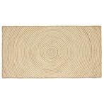 vidaXL Tapijt Natuurlijk en Wit 100 x 200 cm Jute, Maison & Meubles, Ameublement | Tapis & Moquettes, Verzenden