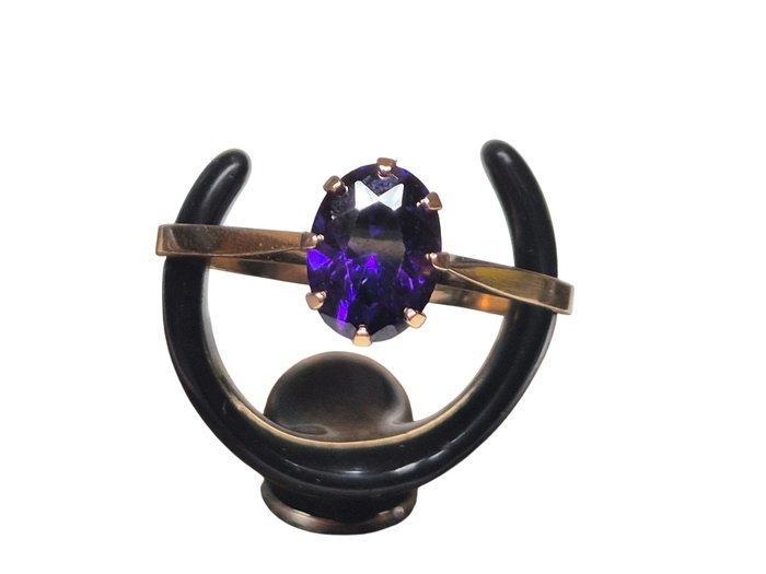 Sans Prix de Réserve - Bague - 14 carats Or jaune Améthyste, Handtassen en Accessoires, Ringen