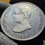 Spanje. Alfonso XIII. 5 Pesetas 1888. *1888. MPM (Zonder