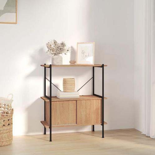 vidaXL Opbergrek 3-laags met kast 80x40x92 cm staal en, Huis en Inrichting, Kasten | Boekenkasten, Nieuw, Verzenden