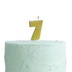 Gouden Kaars 7 Jaar Glitters 6cm, Hobby en Vrije tijd, Verzenden, Nieuw
