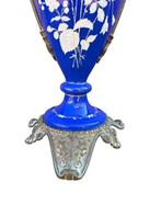 Würth & Wirtz - Vase - Bronze, Verre - Grand verre bleu