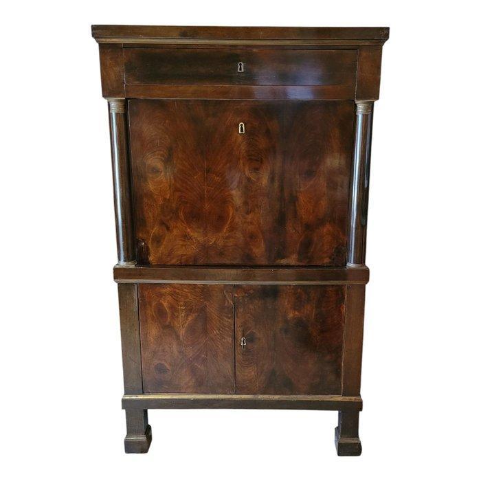 Secrétaire à abattant - Ronce - Secrétaire avec coffre-fort, Antiek en Kunst, Antiek | Overige Antiek