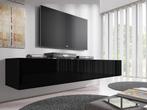 TV-Meubel - Zwevend - Hoogglans zwart - 200x30x40 cm, Huis en Inrichting, Kasten |Televisiemeubels, Overige materialen, Verzenden