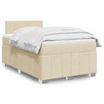 vidaXL Boxspring met matras stof crèmekleurig 120x200 cm, Verzenden, Nieuw