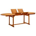 vidaXL Tuintafel (160-240)x100x75 cm massief acaciahout, Tuin en Terras, Tuintafels, Verzenden, Nieuw