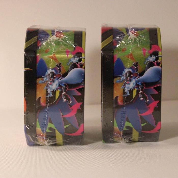 Pokémon - 2 Box - Mega Charizard X ex Tin + Mega Charizard Y, Hobby en Vrije tijd, Verzamelkaartspellen | Pokémon