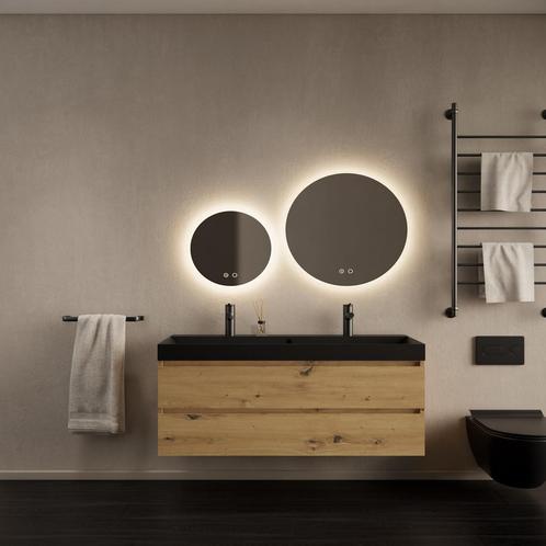 Badkamermeubelset Gliss Design Milan Met Lako Mat Zwarte, Doe-het-zelf en Bouw, Sanitair, Bad, Nieuw, Ophalen of Verzenden