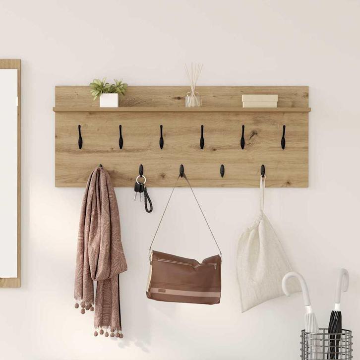 vidaXL Wandgemonteerde kapstok artisanaal eikenkleurig, Huis en Inrichting, Kasten | Wandmeubels, Nieuw, Verzenden