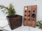 Wijnaccessoire (2) - Hout - wijnrek; druivenbak