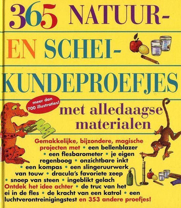 365 natuur- en scheikundeproefjes met alledaagse materialen, Boeken, Schoolboeken, Zo goed als nieuw, Verzenden