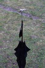 Art Nouveau floral silk umbrella with 800 silver handle. -, Antiek en Kunst