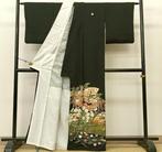 Kimono formel japonais – Kurotomesode en soie noire avec or