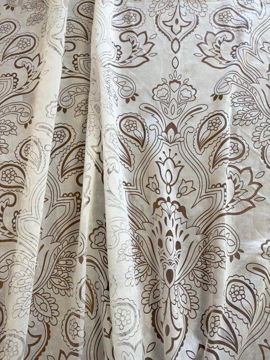 Exclusief handgeborduurd tuleweefsel met medaillons, vazen, Antiek en Kunst, Antiek | Tapijten, Tafelkleden en Textiel