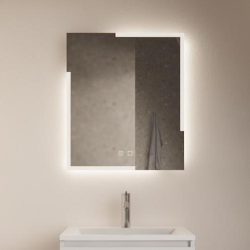 Badkamerspiegel Gliss Design Melite 70x70 cm Met LED Incl., Doe-het-zelf en Bouw, Sanitair, Bad, Nieuw, Ophalen of Verzenden