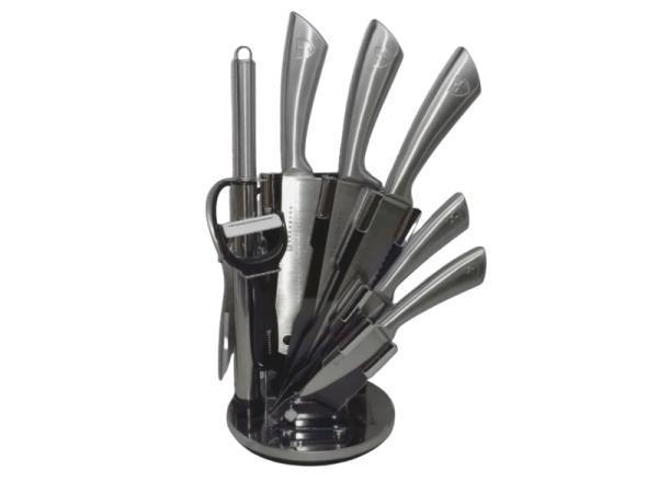 Veiling - Messenset 8-delig Met Houder – RVS Lemmet – An, Huis en Inrichting, Keuken | Keukenbenodigdheden