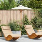 vidaXL Tuinparasol Crème Wit 150 x 210 cm Bamboe, Tuin en Terras, Verzenden, Nieuw