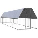 Buitenhok voor kippen 2x10x2 m gegalvaniseerd staal, Animaux & Accessoires, Rongeurs & Lapins | Cages & Clapiers, Verzenden