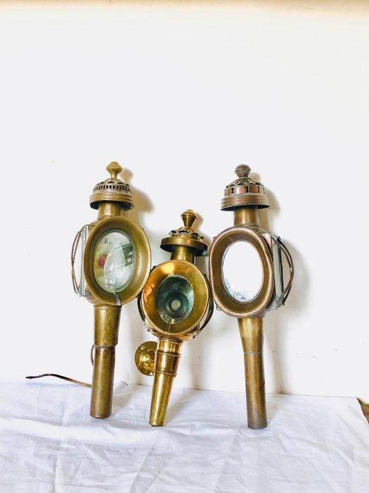 Lantaarn (3) - de calèche - Messing - Victoriaanse stijl, Antiek en Kunst, Curiosa en Brocante