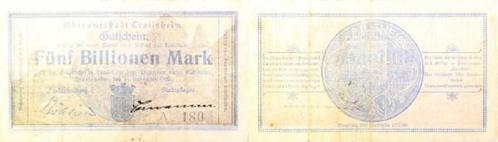 Mark Welt 5 Billionen Crailsheim 1923 Notgeld druckfrisch..., Timbres & Monnaies, Monnaies | Europe | Monnaies non-euro, Envoi