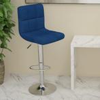 vidaXL Barkruk stof blauw, Huis en Inrichting, Barkrukken, Verzenden, Nieuw