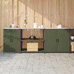 vidaXL Keukenopbergsysteem Anders 3 pcs Olijf Groen 240 x 50, Verzenden, Nieuw