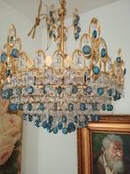 Lamp - Kristal en messing met gouden afwerking - hanglamp, Antiek en Kunst