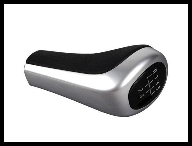 BMW Pookknop Universeel 9 Cm Zilver Leder 5 of 6 Versnelling, Auto diversen, Auto-accessoires, Nieuw, Verzenden