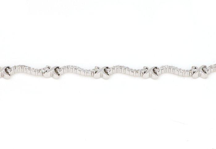 Zonder Minimumprijs - Armband - 18 karaat Witgoud - 1.65ct., Handtassen en Accessoires, Armbanden